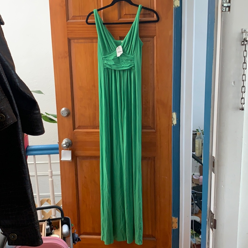J.Crew Green Jersey Maxi Day/Night Dress, NWT